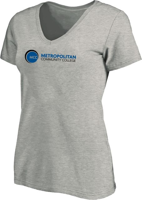 Metropolitan Longview Womens Plus V Neck T Shirt Metropolitan Community College - Plus - ONLINE ONLY