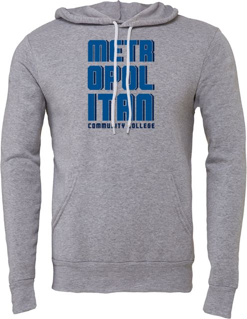 Metropolitan Longview Bella + Canvas Fleece Hood Metropolitan Community College Block Shadow - ONLINE ONLY