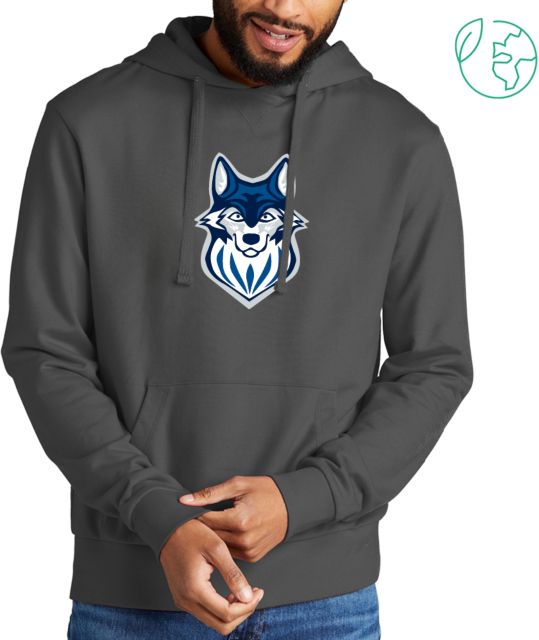 Metropolitan Longview Allmade Dark Organic French Terry Pullover Hoodie Metropolitan Community College Mascot - ONLINE ONLY