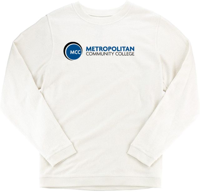 Metropolitan Longview Boxercraft Womens Cream Corded Crew Metropolitan Community College - ONLINE ONLY