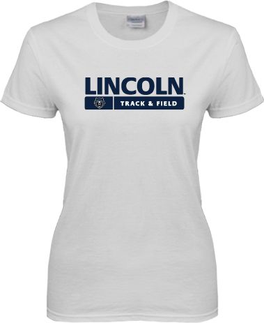 Lincoln  Ladies T Shirt Lincoln Track and Field Bar - ONLINE ONLY