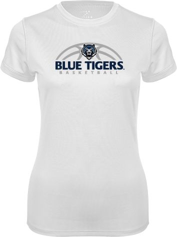 Lincoln  Ladies Syntrel Performance Tee Tigers Basketball Half Ball - ONLINE ONLY