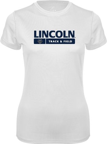 Lincoln  Ladies Syntrel Performance Tee Lincoln Track and Field Bar - ONLINE ONLY