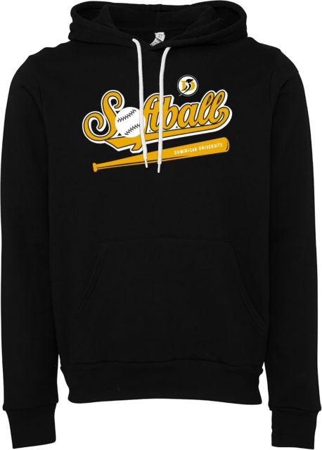 Dominican Bella + Canvas Fleece Hood Dominican University Penguins Softball Script - ONLINE ONLY
