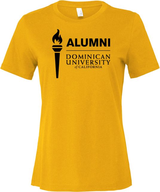 Dominican Bella + Canvas Womens Relaxed Cotton T Shirt Dominican University of Califonia - Alumni Mark - ONLINE ONLY