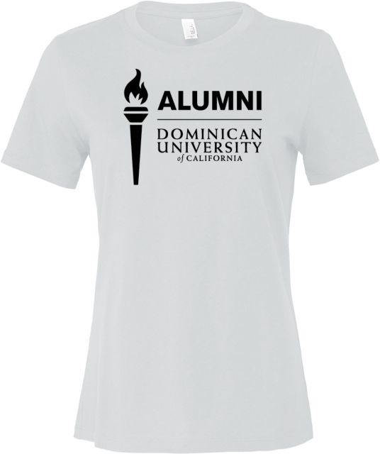Dominican Bella + Canvas Womens Relaxed Cotton T Shirt Dominican University of Califonia - Alumni Mark - ONLINE ONLY
