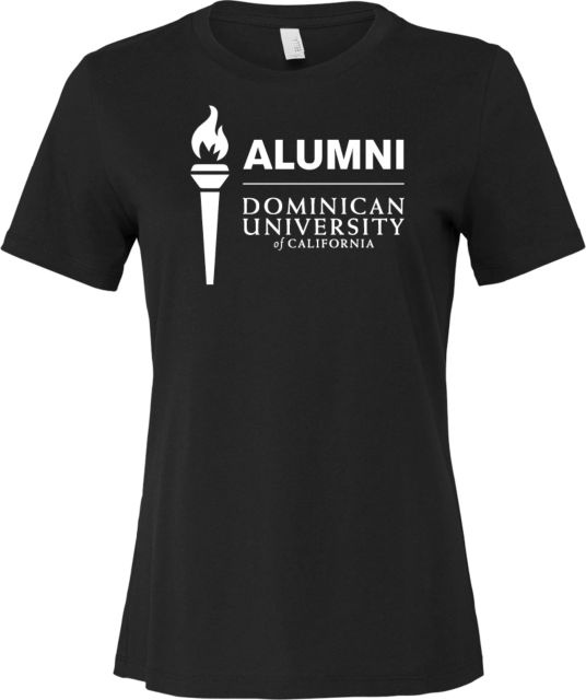 Dominican Bella + Canvas Womens Relaxed Cotton T Shirt Dominican University of Califonia - Alumni Mark - ONLINE ONLY