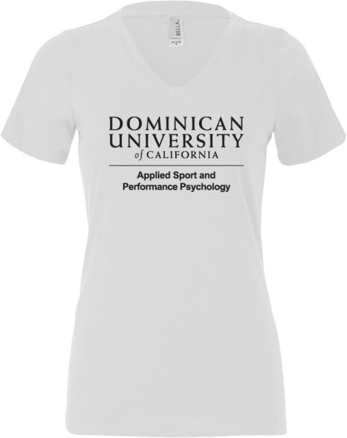 Dominican Bella + Canvas Womens V Neck Cotton T Shirt DUC Applied Sport and Performance Psychology - ONLINE ONLY