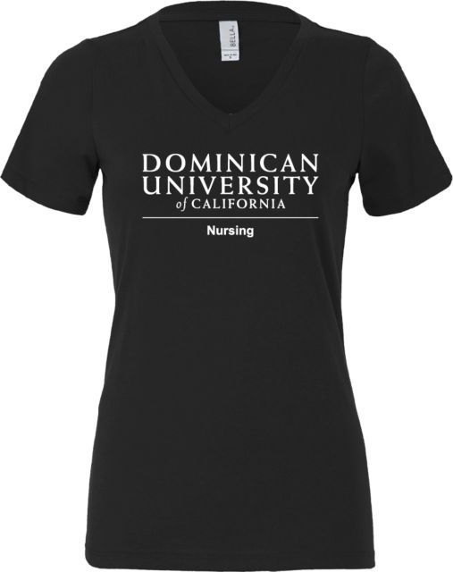 Dominican Bella + Canvas Womens V Neck Cotton T Shirt DUC Nursing - ONLINE ONLY