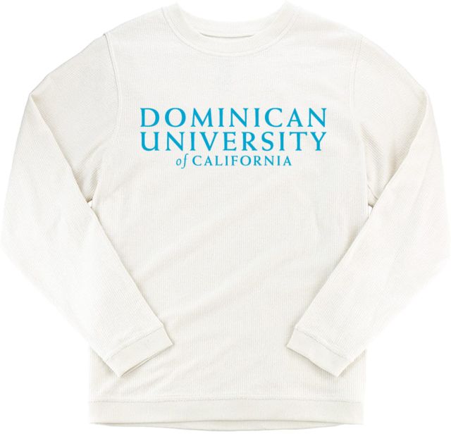 Dominican Boxercraft Womens Cream Corded Crew Dominican University of Califonia - Primary Word Mark - ONLINE ONLY