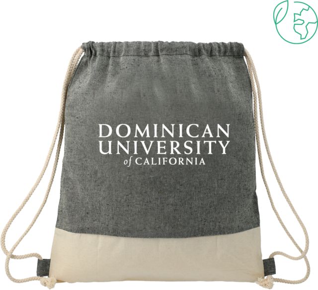 Dominican Split Recycled Cotton Drawstring Bag Dominican University of Califonia - Primary Word Mark - ONLINE ONLY