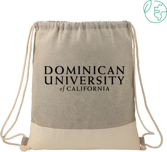 Dominican Split Recycled Cotton Drawstring Bag Dominican University of Califonia - Primary Word Mark - ONLINE ONLY