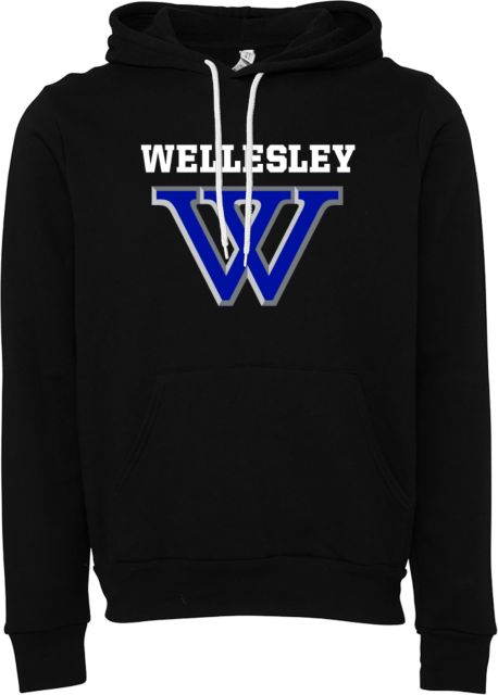 Wellesley Bella + Canvas Fleece Hood Wellesley Primary Athletic Mark - ONLINE ONLY