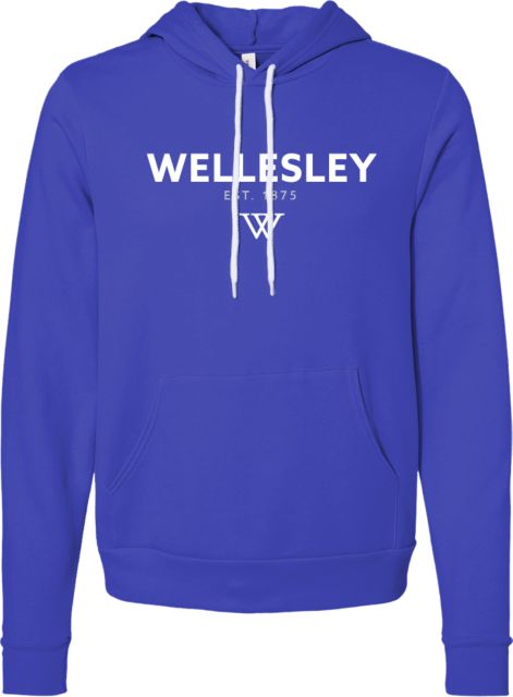 Wellesley Bella + Canvas Fleece Hood Wellesley Est 1875 - ONLINE ONLY