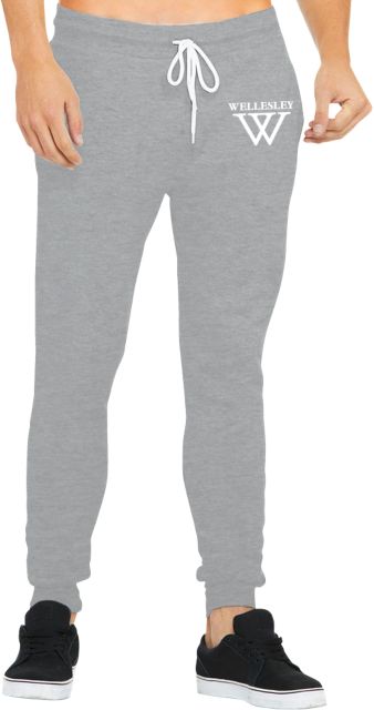 Wellesley Bella Canvas Athletic Joggers Wellesley College Primary Mark - ONLINE ONLY