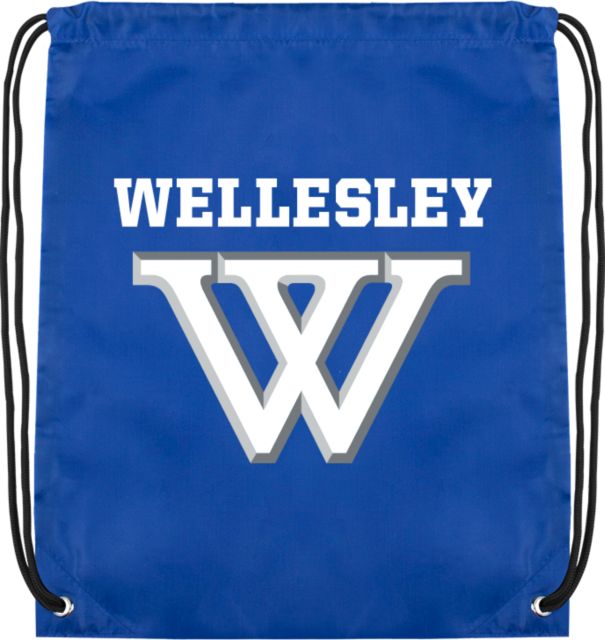 Wellesley Drawstring Backpack Wellesley Primary Athletic Mark - ONLINE ONLY