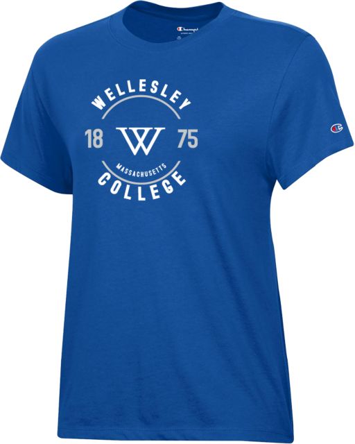 Wellesley Champion Womens Core Short Sleeve Tee Wellesley College Circle Est 1875 - ONLINE ONLY