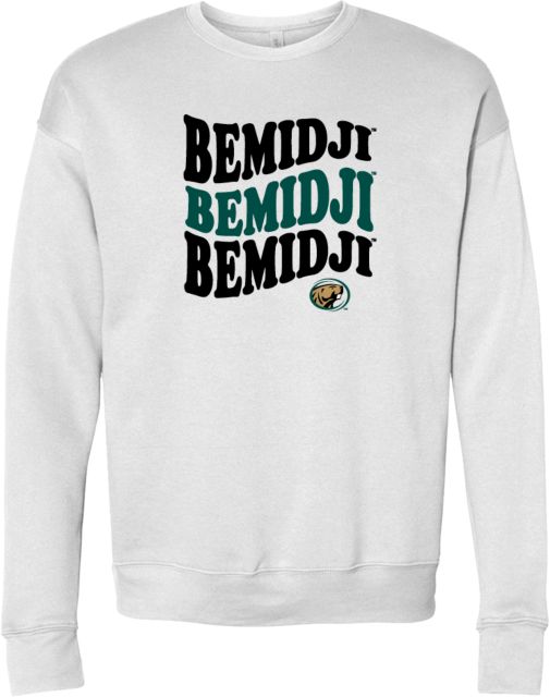 Bemidji State Bella + Canvas Fleece Crew Bemidji Repeating - ONLINE ONLY