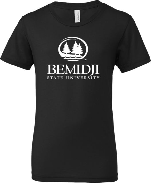 Bemidji State Bella + Canvas Youth Jersey T Shirt Bemidji State University - Wordmark Stacked - ONLINE ONLY