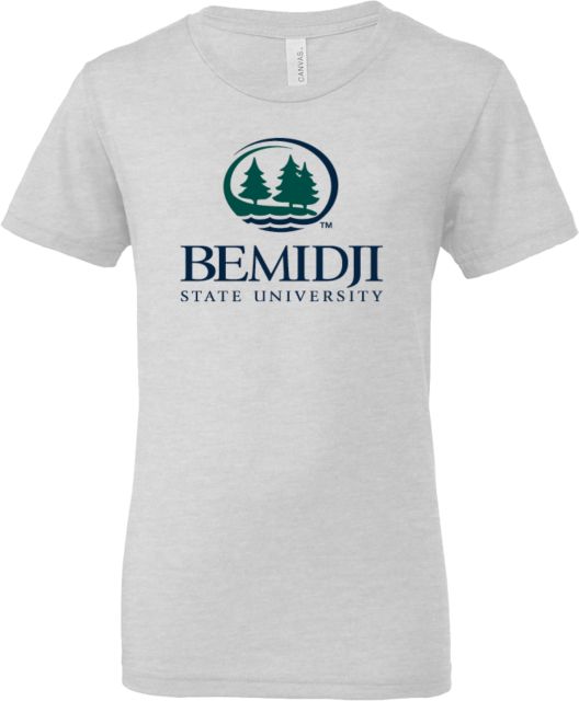 Bemidji State Bella + Canvas Youth Jersey T Shirt Bemidji State University - Wordmark Stacked - ONLINE ONLY