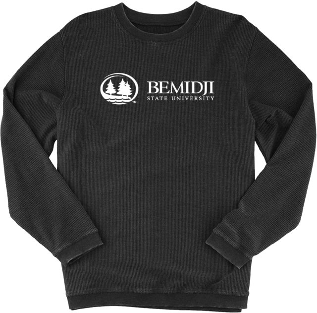 Bemidji State Boxercraft Womens Corded Crew Bemidji State University - Wordmark Horizontal - ONLINE ONLY