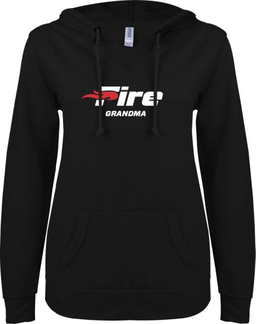 Southeastern ENZA Ladies V Notch Raw Edge Fleece Hoodie Grandma - ONLINE ONLY
