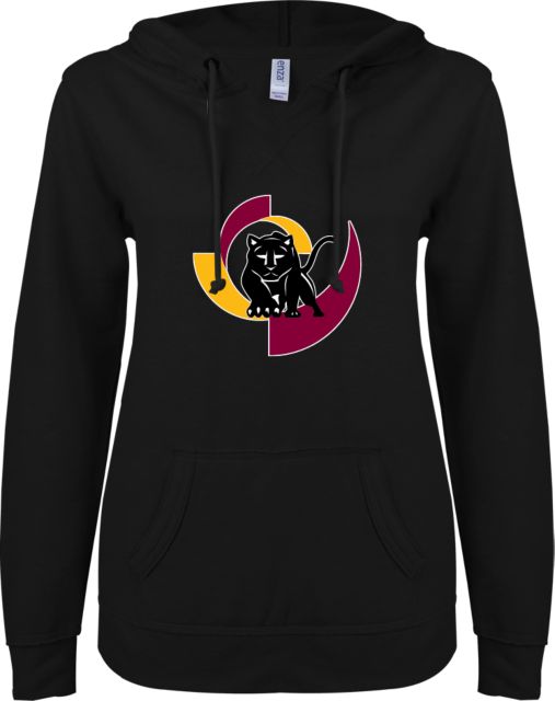 Hartnell ENZA Womens V Notch Raw Edge Fleece Hoodie Mascot Mark - ONLINE ONLY