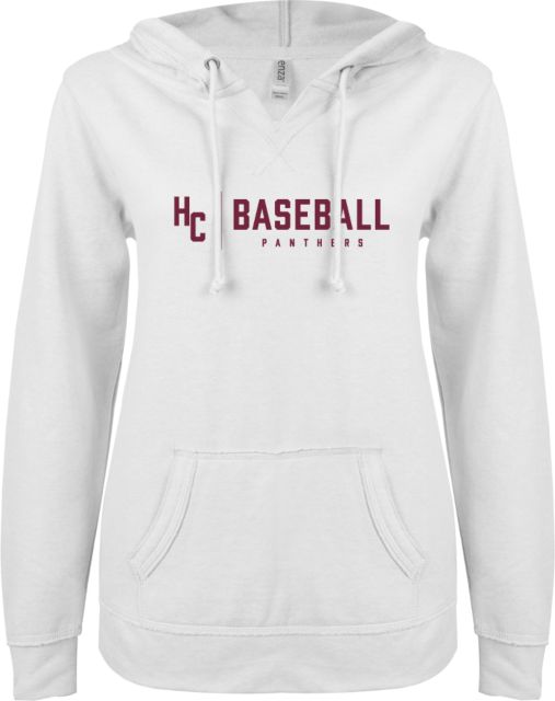 Hartnell ENZA Womens V Notch Raw Edge Fleece Hoodie HC Baseball - ONLINE ONLY