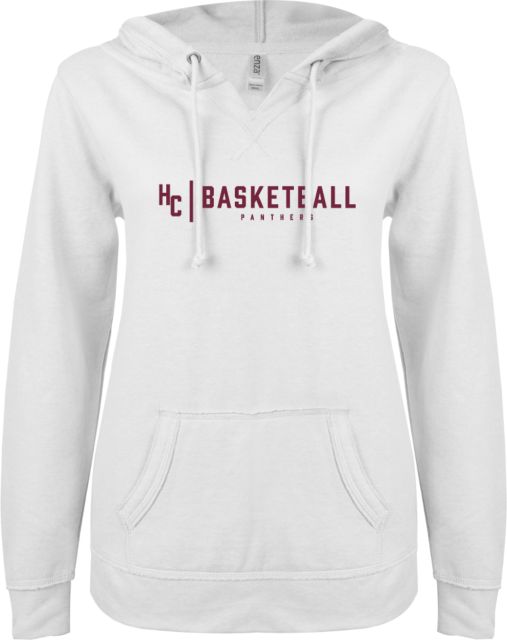 Hartnell ENZA Womens V Notch Raw Edge Fleece Hoodie HC Basketball - ONLINE ONLY
