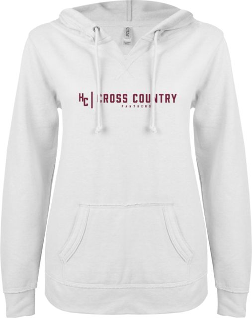 Hartnell ENZA Womens V Notch Raw Edge Fleece Hoodie HC Cross Country - ONLINE ONLY