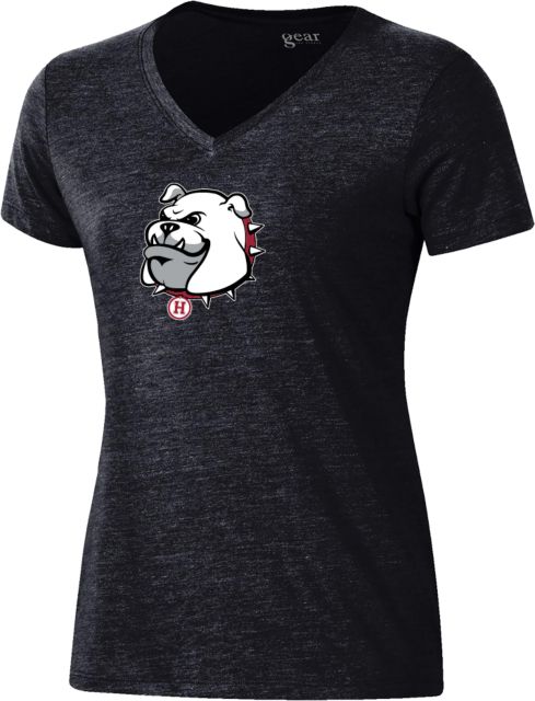 Holmes Gear Womens Triblend VNeck Tee Holmes Community College Bulldog Head - ONLINE ONLY