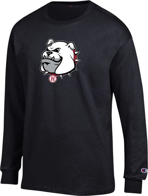Holmes Champion Long Sleeve T Shirt Holmes Community College Bulldog Head - ONLINE ONLY