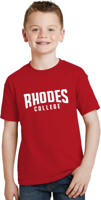 Rhodes Youth Red T Shirt Wordmark - ONLINE ONLY