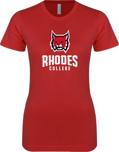 Rhodes Next Level Womens Red Boyfriend Tee Lynx Head - ONLINE ONLY