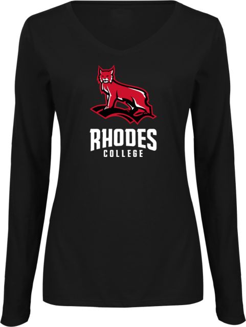 Rhodes Womens Long Sleeve V Neck Tee  Lynx and Bridge - ONLINE ONLY