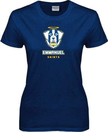 Emmanuel Womens Short Sleeve Tee Primary Logo - ONLINE ONLY