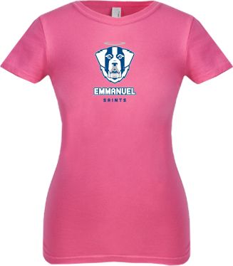 Emmanuel Next Level Girls Fuchsia Fashion Fit T Shirt Primary Logo - ONLINE ONLY