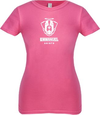 Emmanuel Next Level Girls Fuchsia Fashion Fit T Shirt Primary Logo - ONLINE ONLY