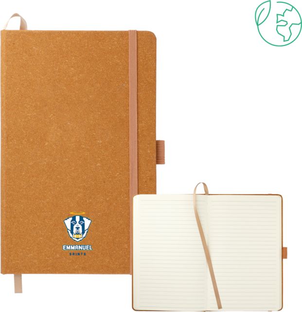 Emmanuel 5.5 x 8.5 Natural FSC Mix Recycled Leather Bound Journal Primary Logo - ONLINE ONLY