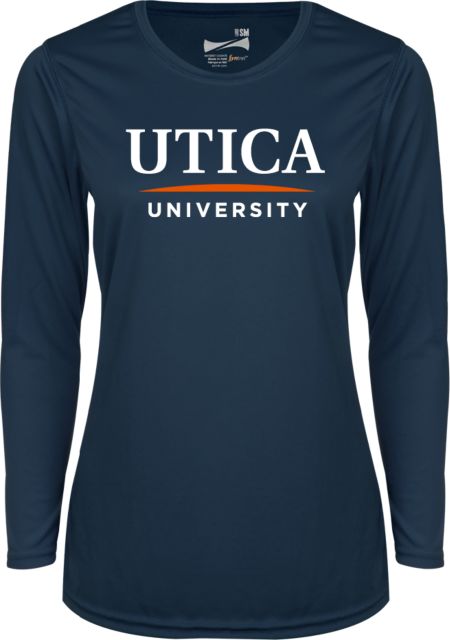 Utica Womens Performance Long Sleeve Shirt Utica University - Insitutional Mark - ONLINE ONLY