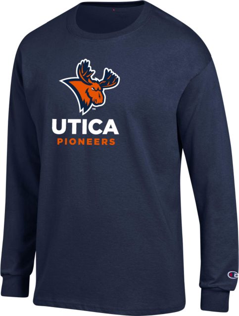Utica Champion Long Sleeve T Shirt Utica Pioneers w/ Trax - Athletics - ONLINE ONLY