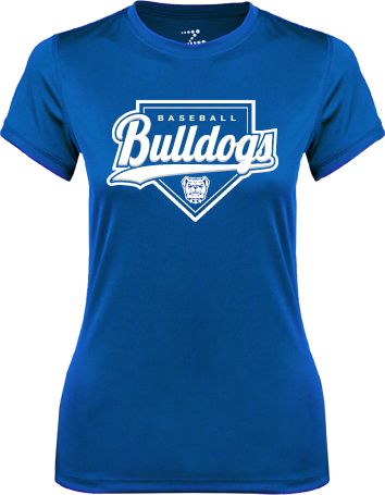 Tennessee Wesleyan Ladies Syntrel Performance Tee Bulldogs Baseball Script w/ Plate - ONLINE ONLY