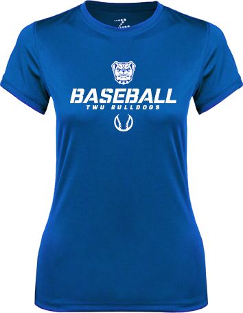 Tennessee Wesleyan Ladies Syntrel Performance Tee Baseball Stencil w/ Ball - ONLINE ONLY