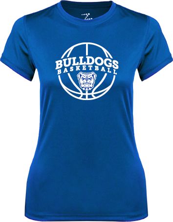 Tennessee Wesleyan Ladies Syntrel Performance Tee Bulldogs Basketball Arched w/ Ball - ONLINE ONLY