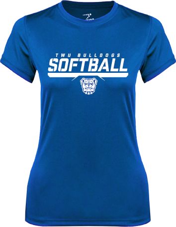 Tennessee Wesleyan Ladies Syntrel Performance Tee TWU Bulldogs Softball Stencil - ONLINE ONLY