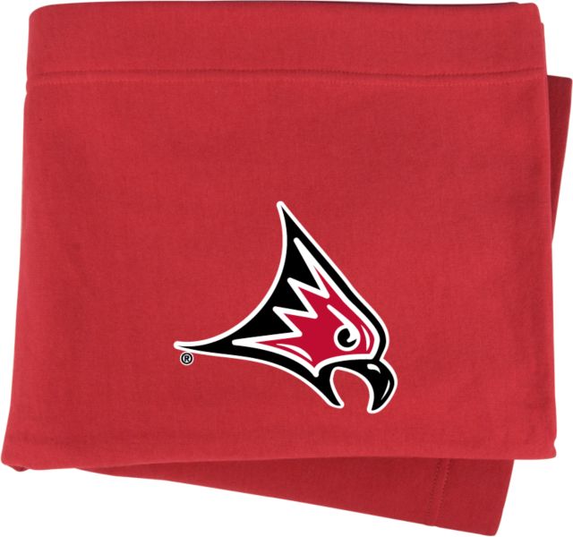 Wisconsin River Falls Sweatshirt Blanket UWRF Falcon Mascot Head - ONLINE ONLY