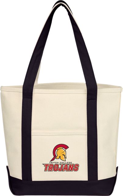 Triton Cotton Canvas Tote Bag Triton College Trojans - Official Athletics Mark - ONLINE ONLY