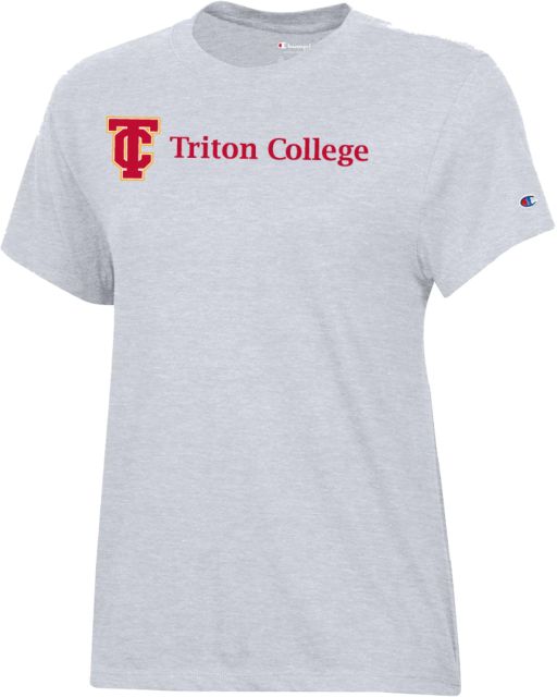 Triton Champion Womens Core Short Sleeve Tee Triton College Primary Wordmark Flat - ONLINE ONLY
