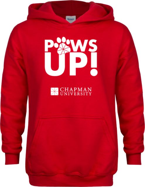 Chapman Youth Fleece Hoodie Chapman University - Paws Up Stacked - ONLINE ONLY