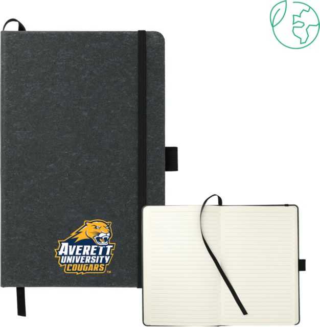 Averett 5.5 x 8.5 FSC Mix Recycled Leather Bound Journal Primary Mark - ONLINE ONLY